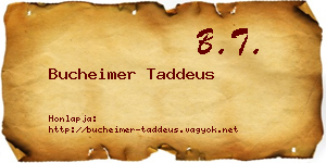 Bucheimer Taddeus névjegykártya